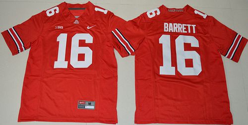 Buckeyes #16 J. T. Barrett Red Stitched Youth NCAA Jersey
